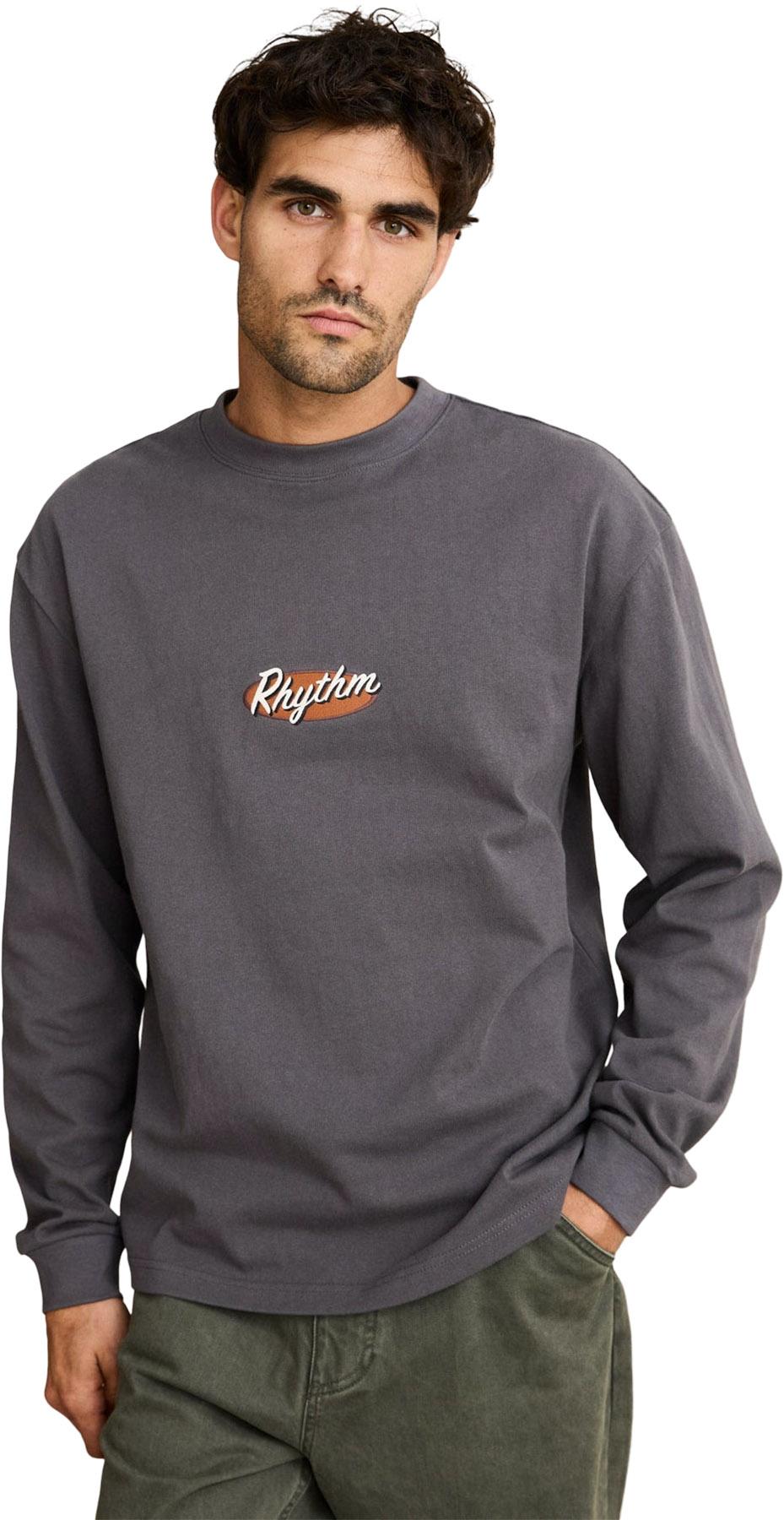 Product gallery image number 4 for product Hallmark Heavyweight Vintage Embroidered Long Sleeve T-Shirt - Men's