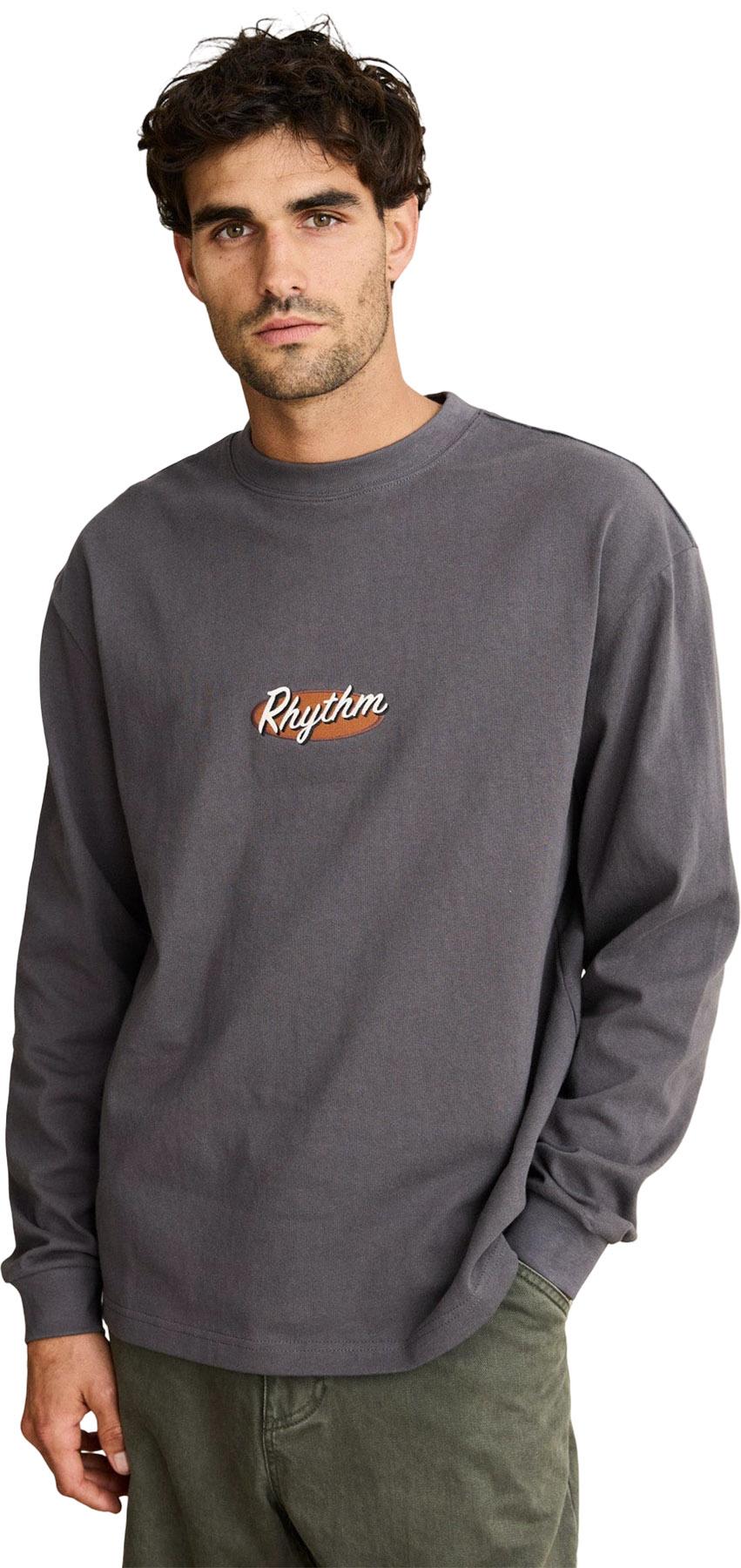 Product gallery image number 6 for product Hallmark Heavyweight Vintage Embroidered Long Sleeve T-Shirt - Men's