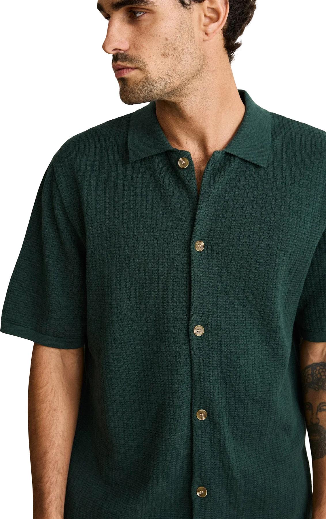Product gallery image number 4 for product Textured Knit Short Sleeve Shirt - Men's