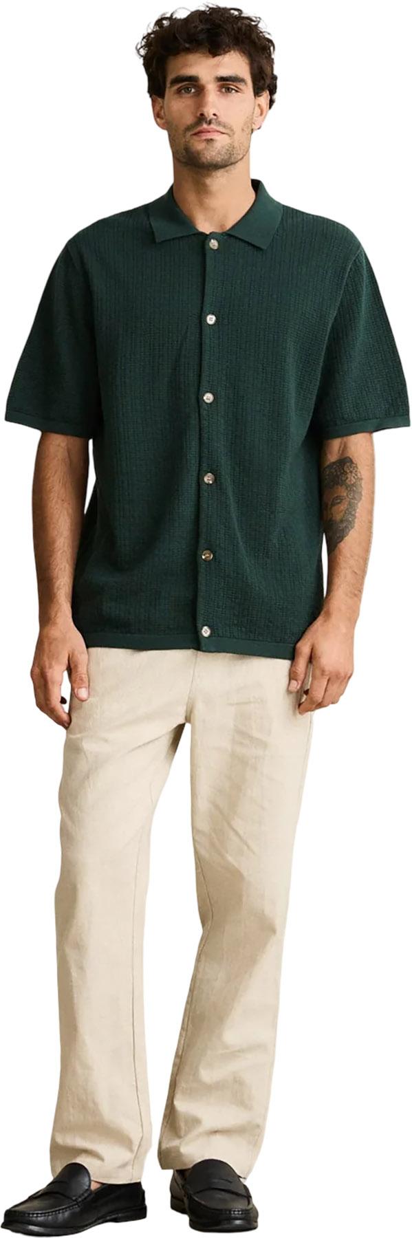 Product gallery image number 3 for product Textured Knit Short Sleeve Shirt - Men's