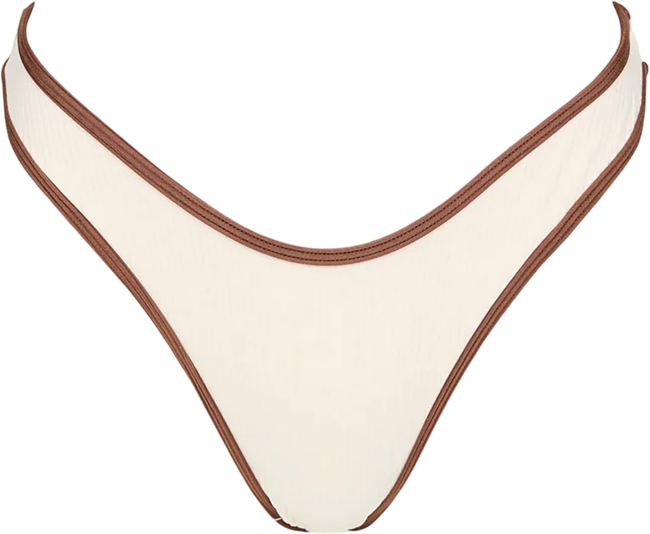 Product image for Lily Rib Contrast Hi-Cut Bikini Bottom - Women's