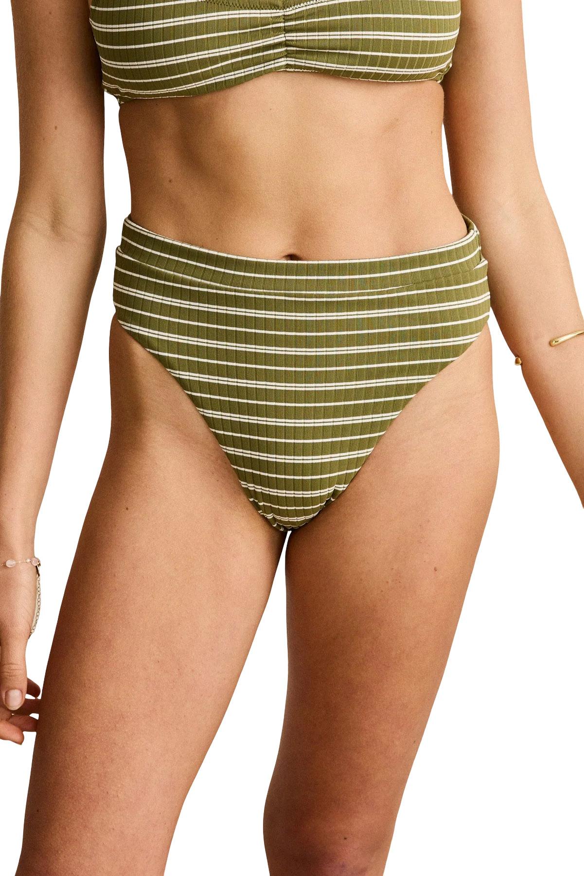 Product gallery image number 7 for product Vista Stripe Band High Waist Bikini Bottom - Women's