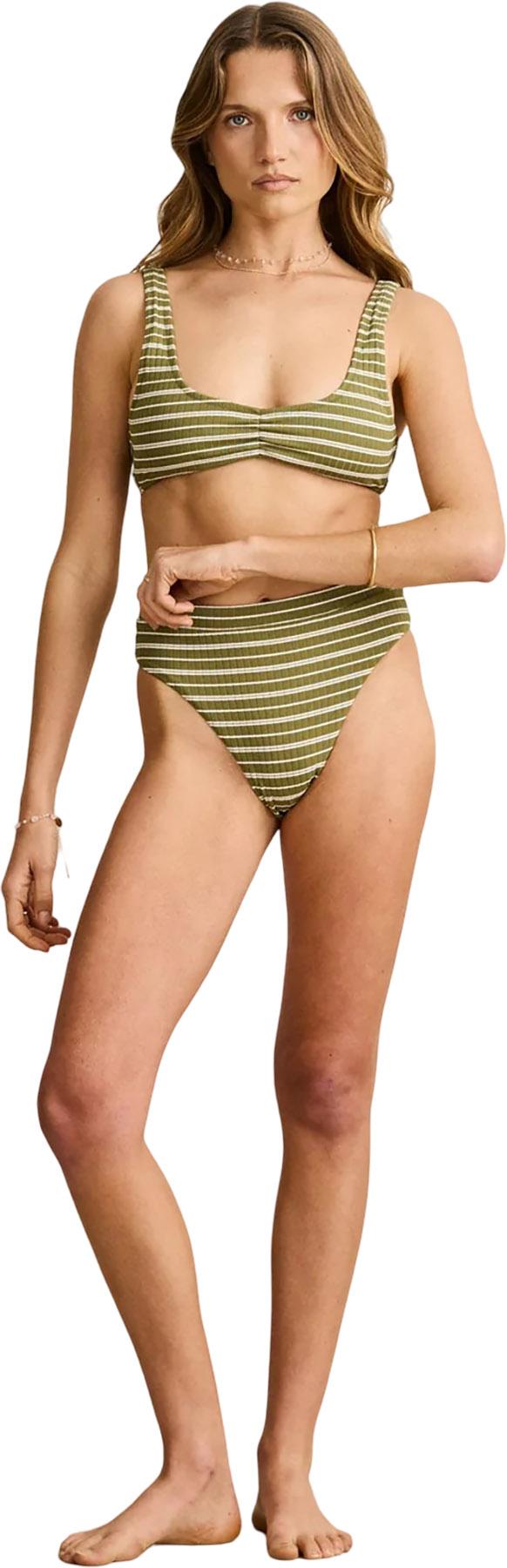 Product gallery image number 3 for product Vista Stripe Band High Waist Bikini Bottom - Women's