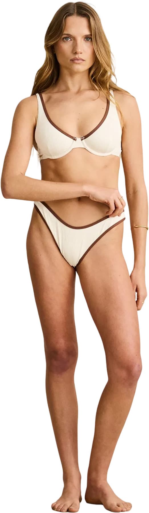 Product gallery image number 6 for product Lily Rib Contrast Underwire Bikini Top - Women's