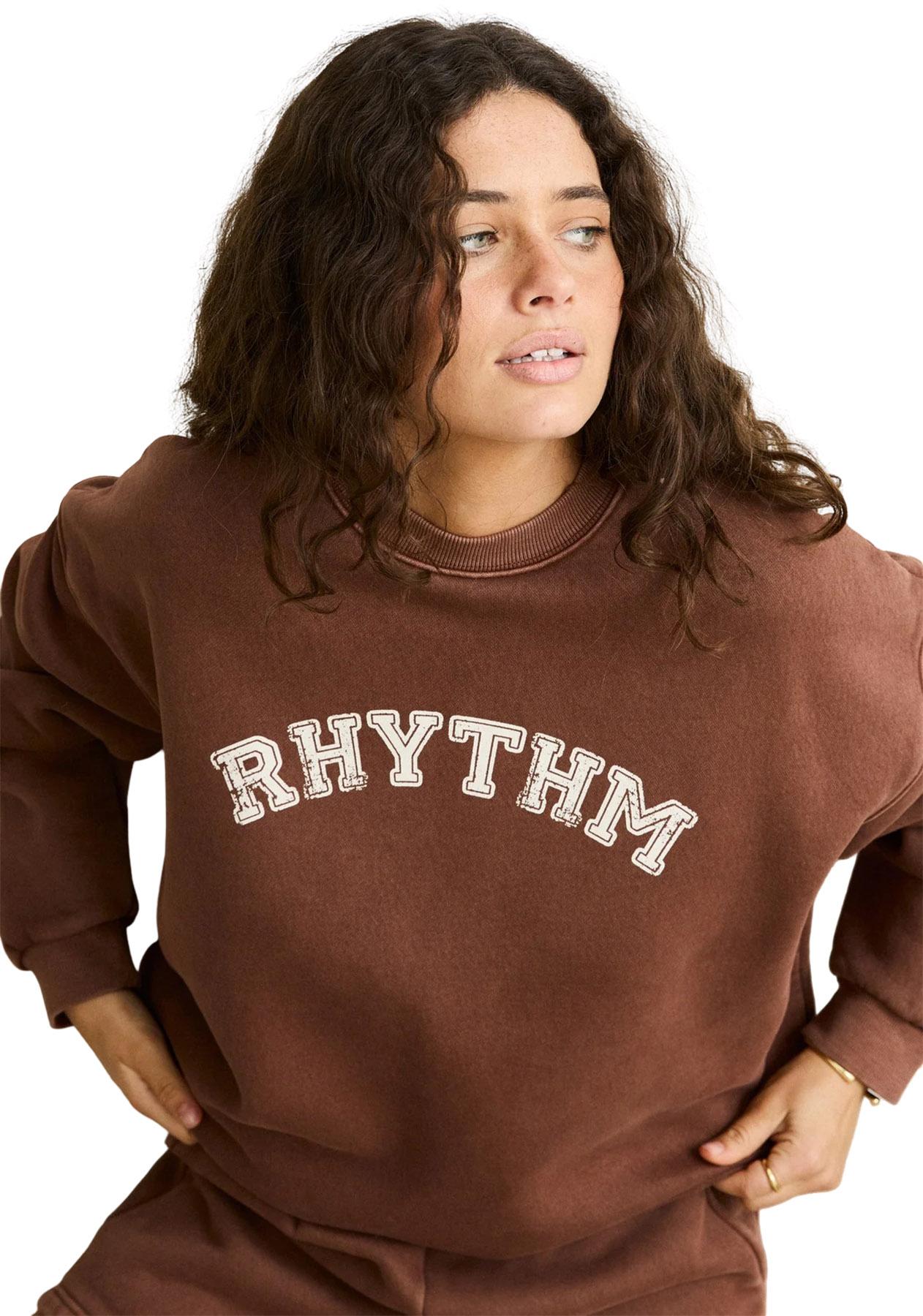 Product gallery image number 3 for product Collegiate Oversized Crew Neck Fleece Sweatshirt - Women's  