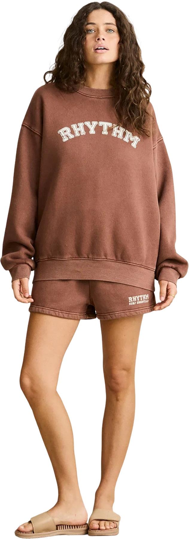 Product gallery image number 4 for product Collegiate Oversized Crew Neck Fleece Sweatshirt - Women's  