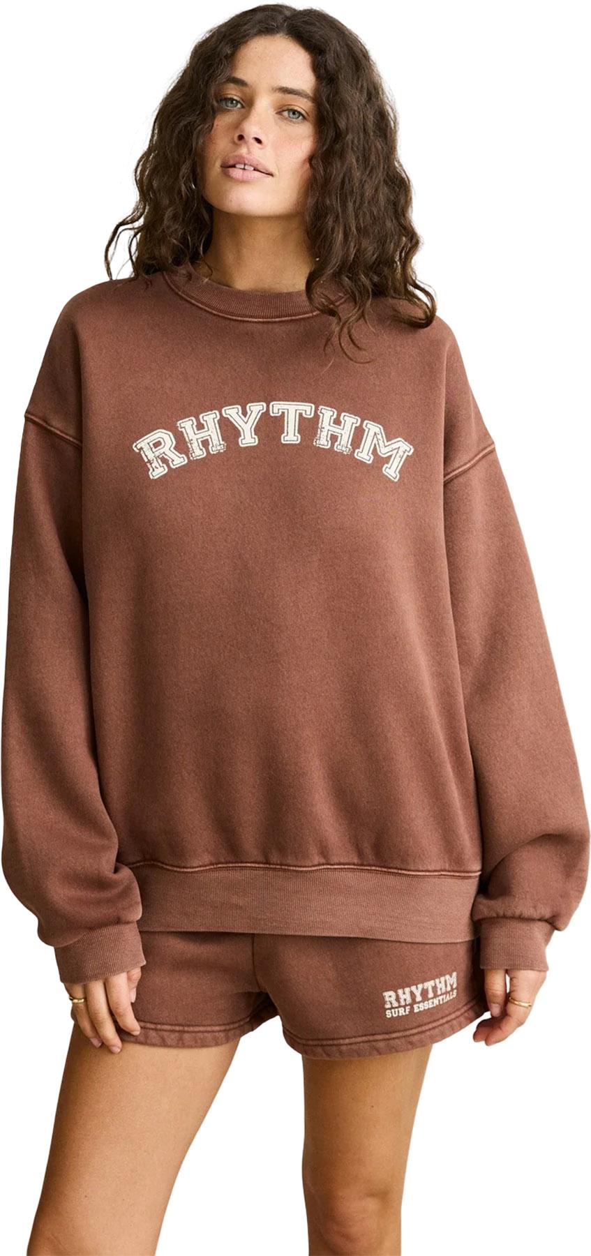 Product image for Collegiate Oversized Crew Neck Fleece Sweatshirt - Women's  