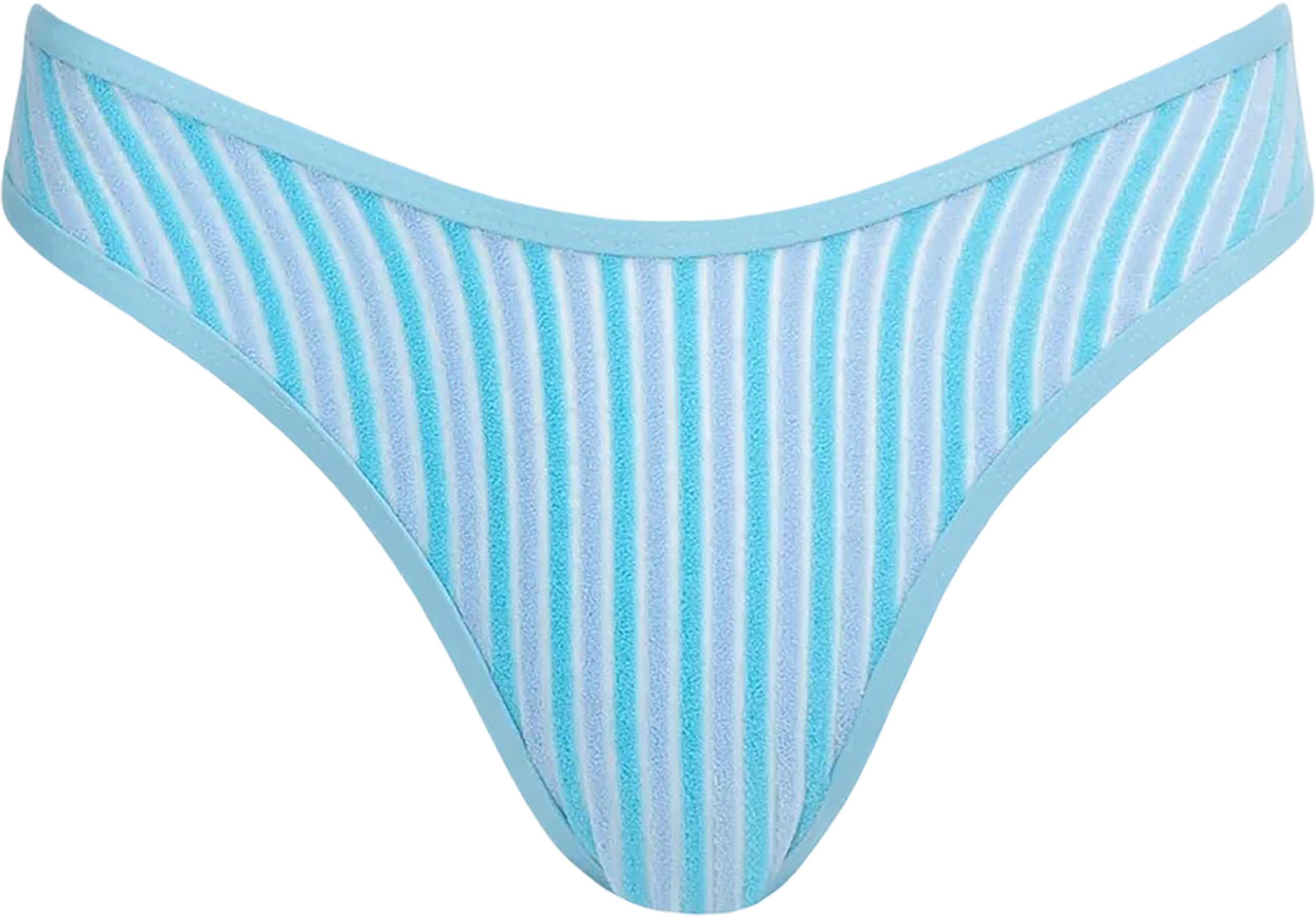 Image de produit pour Bas de bikini taille haute à rayures Terry Sands - Femme