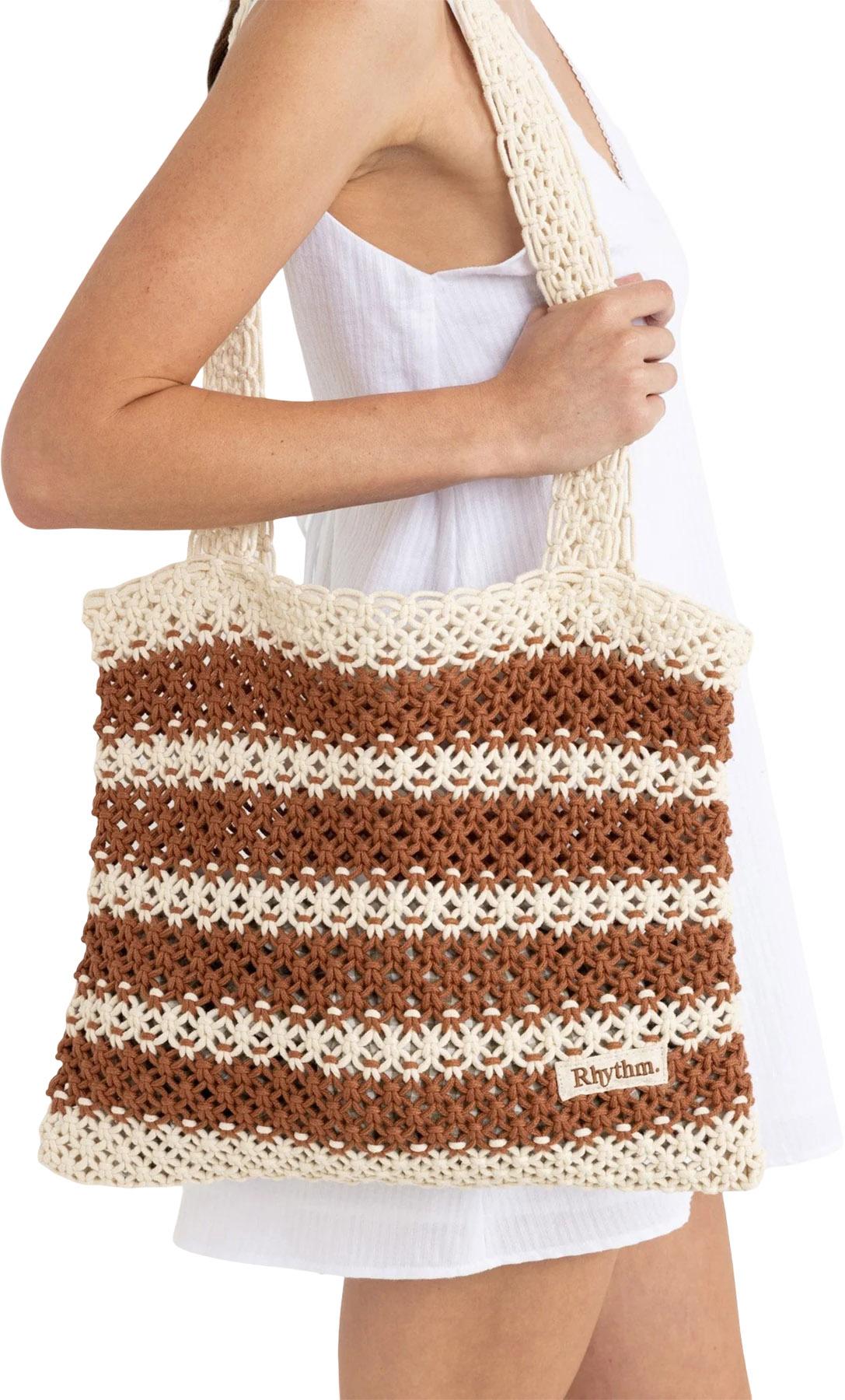 Product gallery image number 3 for product Cove Stripe Crochet Tote Bag