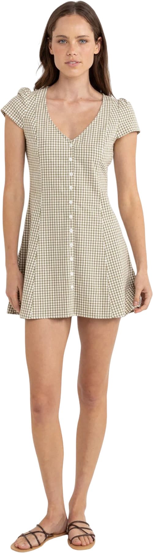 Product gallery image number 3 for product Lola Check Cap Sleeve Mini Dress - Women's