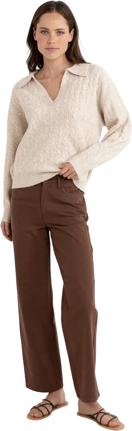 Product gallery image number 3 for product Lexie V-Neck Collared Jumper - Women's