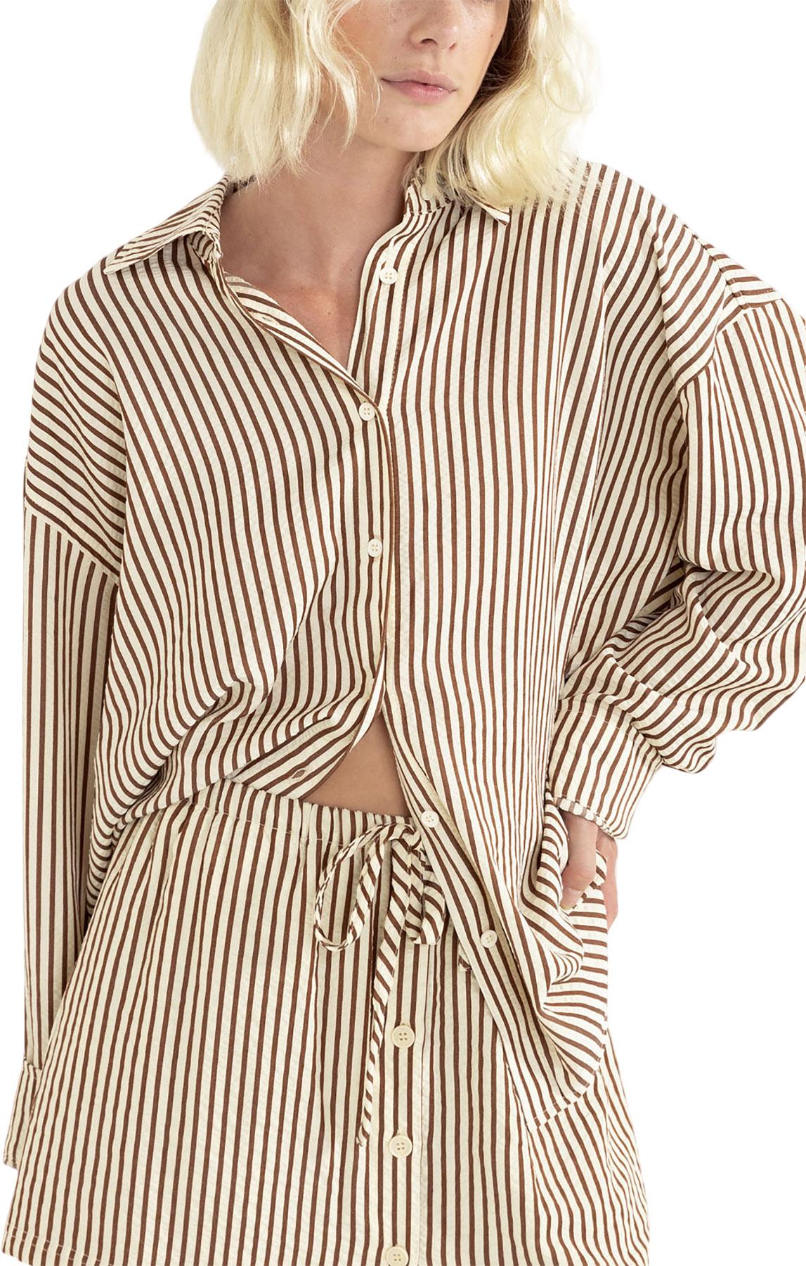 Numéro de l'image de la galerie de produits 4 pour le produit Chemise surdimensionnée à manches longues Cove Stripe - Femme