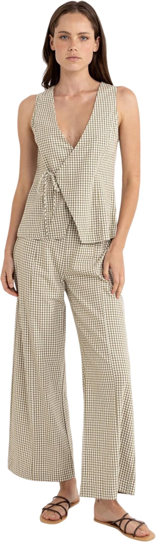 Product gallery image number 2 for product Lola Check Wide Leg Pant - Women's