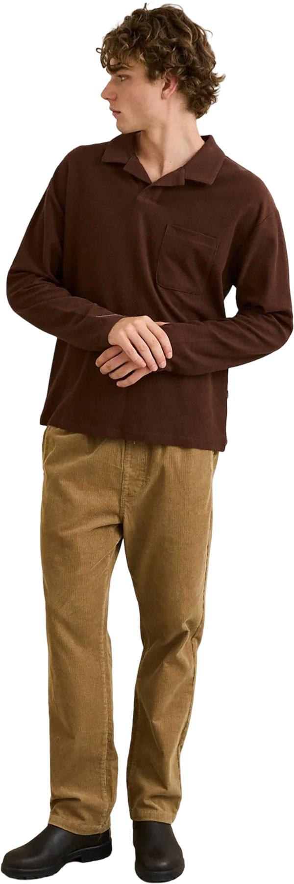 Numéro de l'image de la galerie de produits 4 pour le produit Polo rétro en tissu bouclé à manches longues - Homme