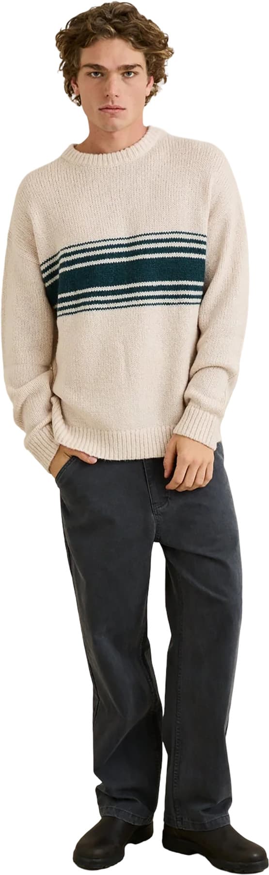 Product gallery image number 6 for product Strata Knit Crew Neck Sweater - Men's