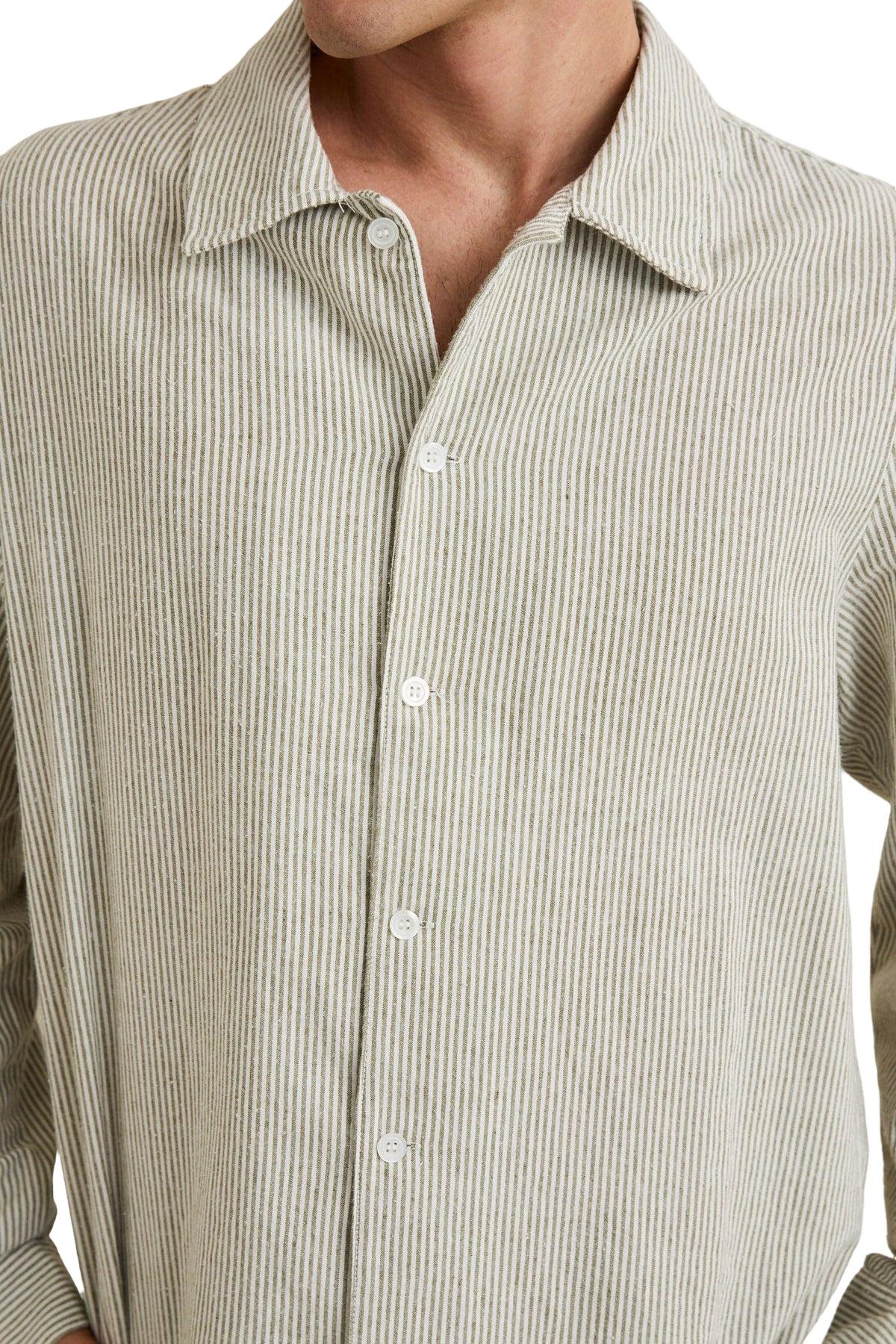 Numéro de l'image de la galerie de produits 2 pour le produit Chemise à manches longues à rayures Bank - Homme
