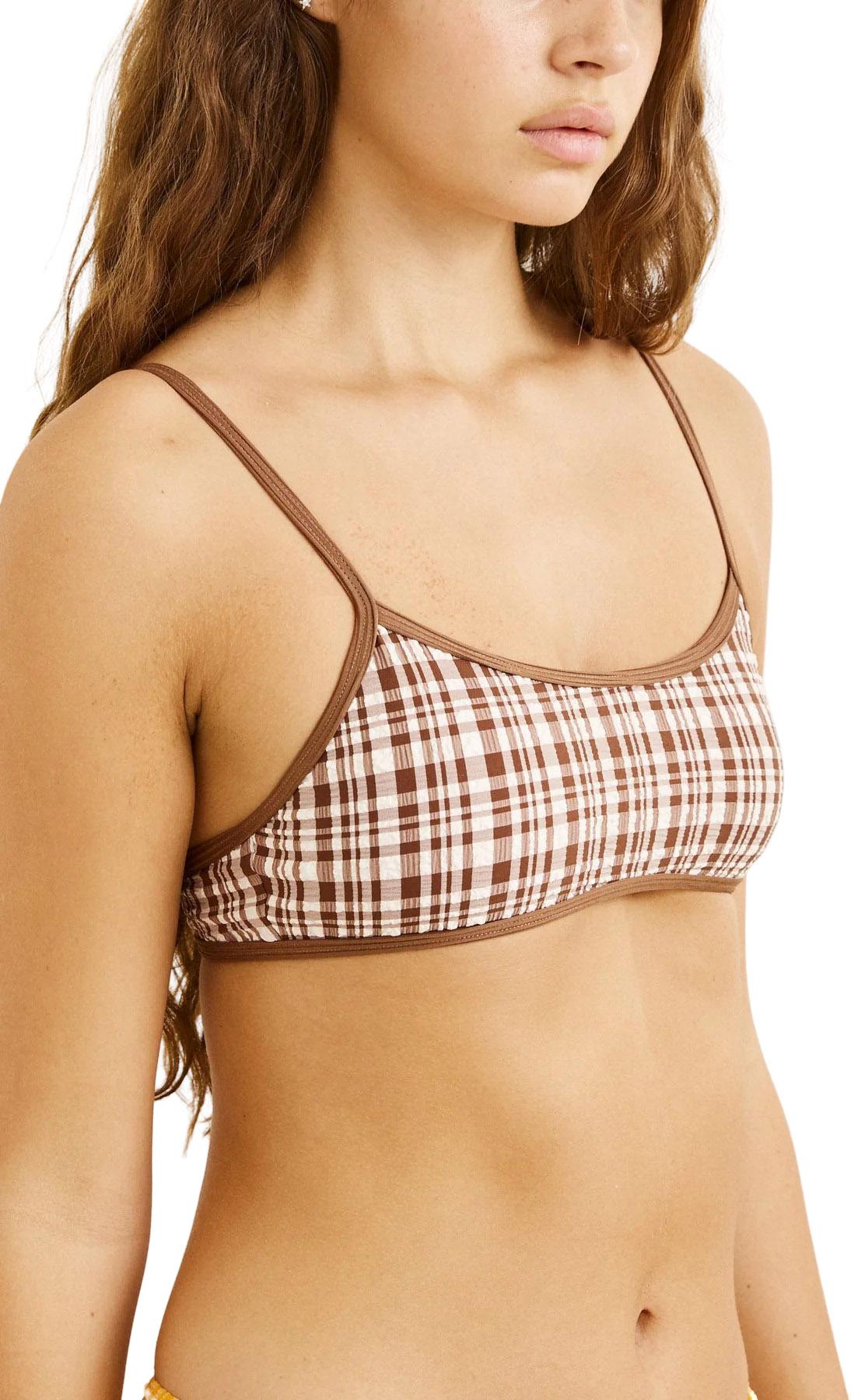Product gallery image number 4 for product London Check Crop Bikini Top - Women's