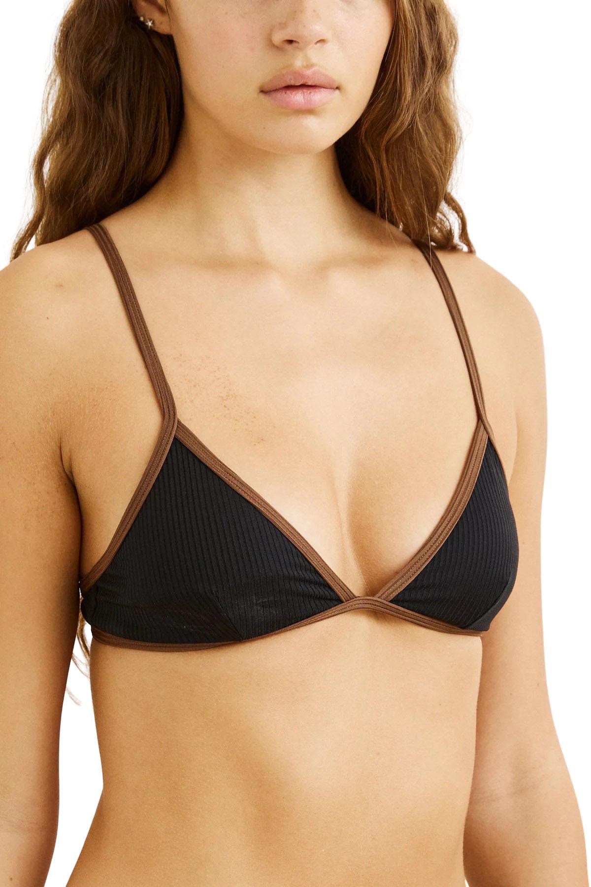 Product gallery image number 3 for product Lily Rib Contrast Bralette Bikini Top - Women's