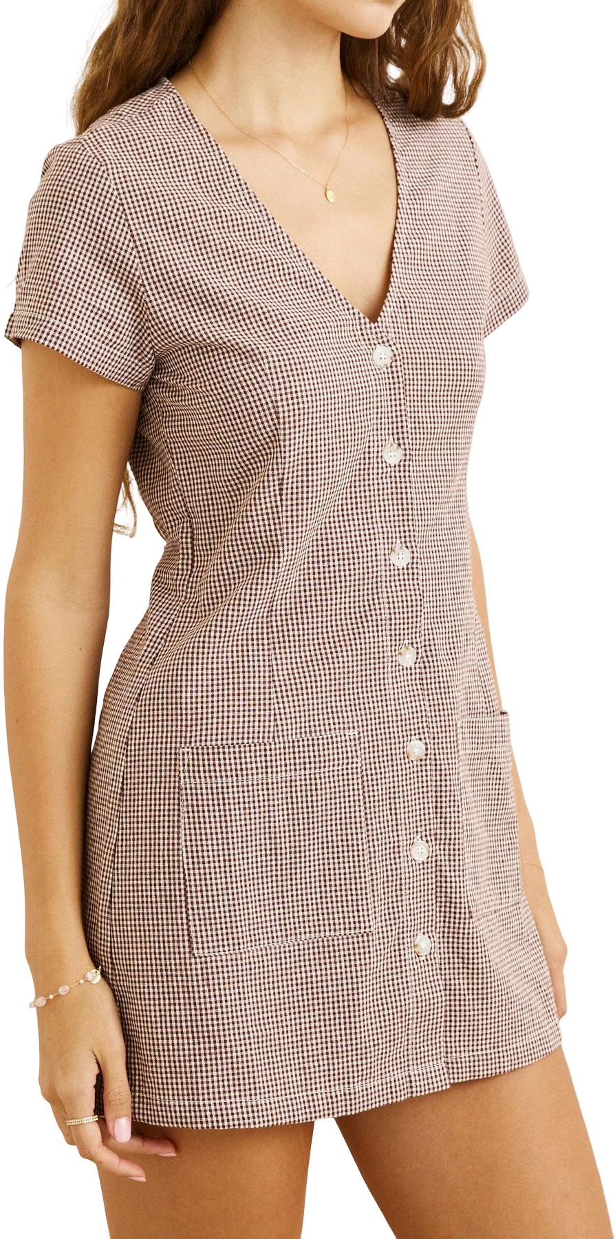 Numéro de l'image de la galerie de produits 4 pour le produit Robe-chemise boutonnée sur le devant à carreaux London - Femme