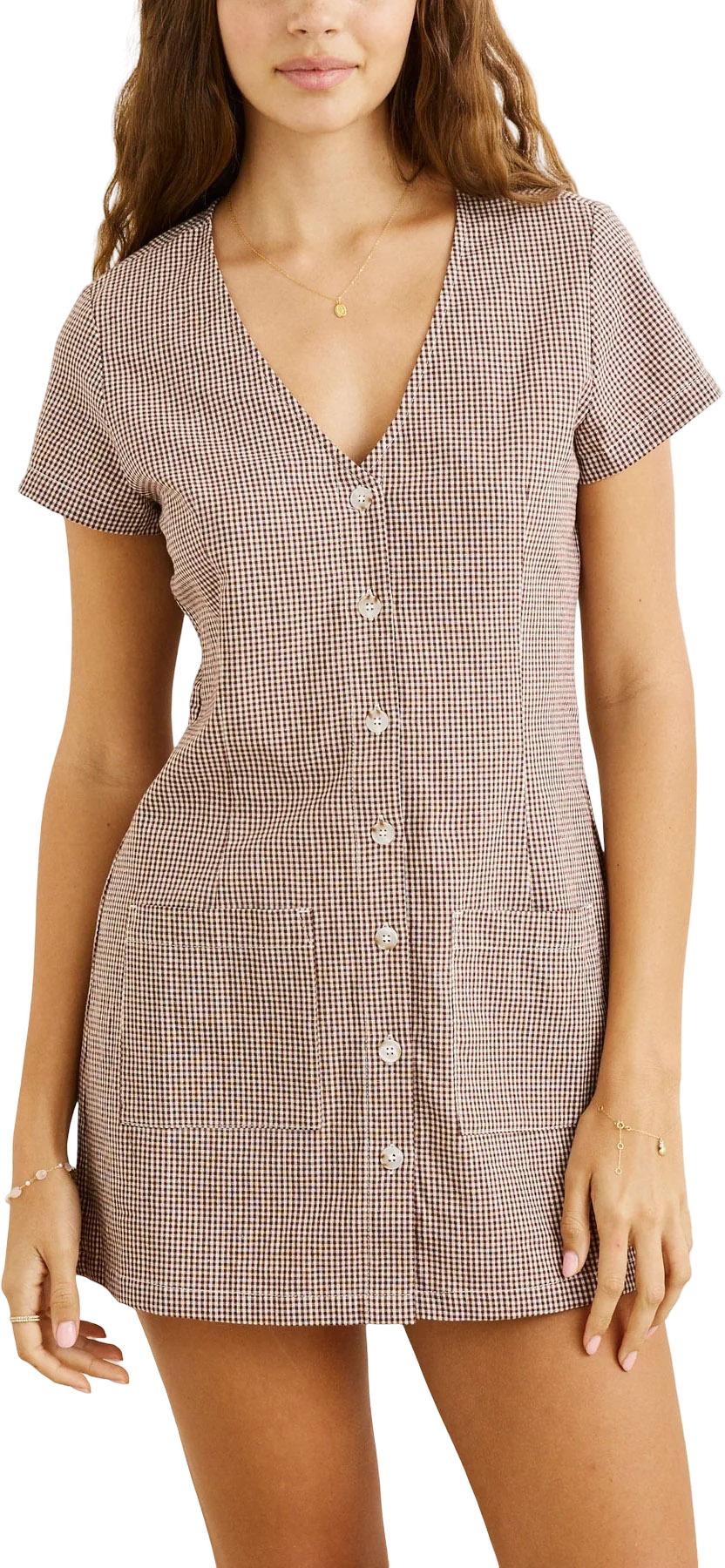 Numéro de l'image de la galerie de produits 5 pour le produit Robe-chemise boutonnée sur le devant à carreaux London - Femme