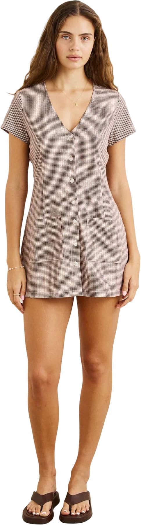 Image de produit pour Robe-chemise boutonnée sur le devant à carreaux London - Femme