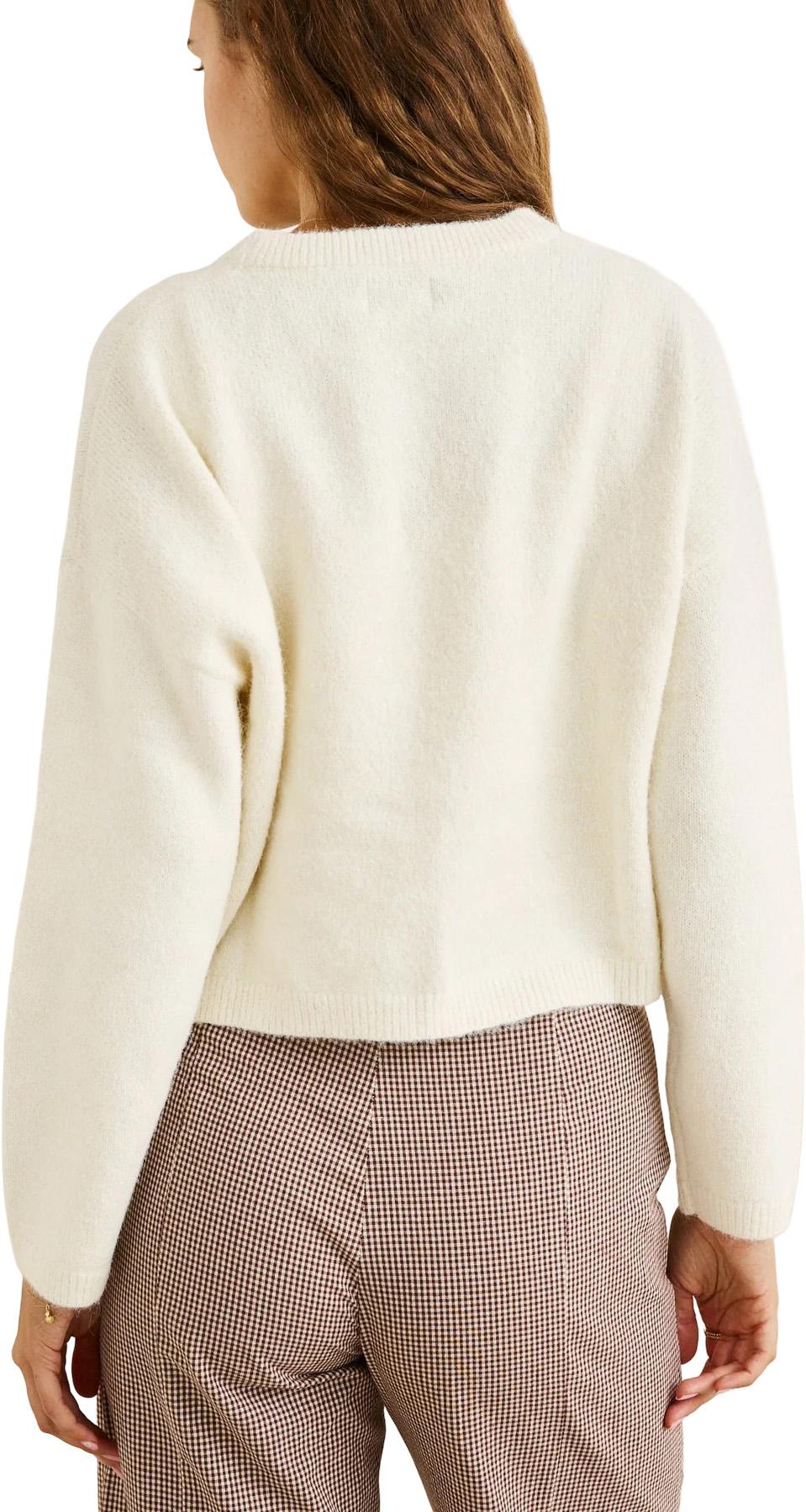 Product gallery image number 3 for product Estelle Fluffy Crew Neck Knit Sweater - Women's