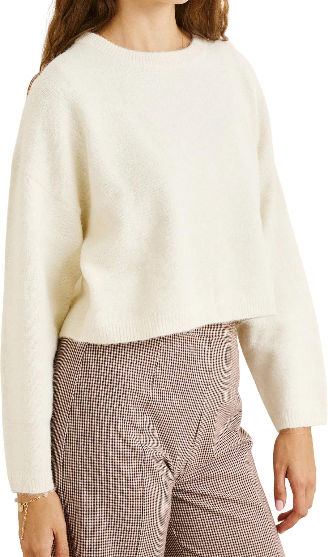 Product gallery image number 4 for product Estelle Fluffy Crew Neck Knit Sweater - Women's