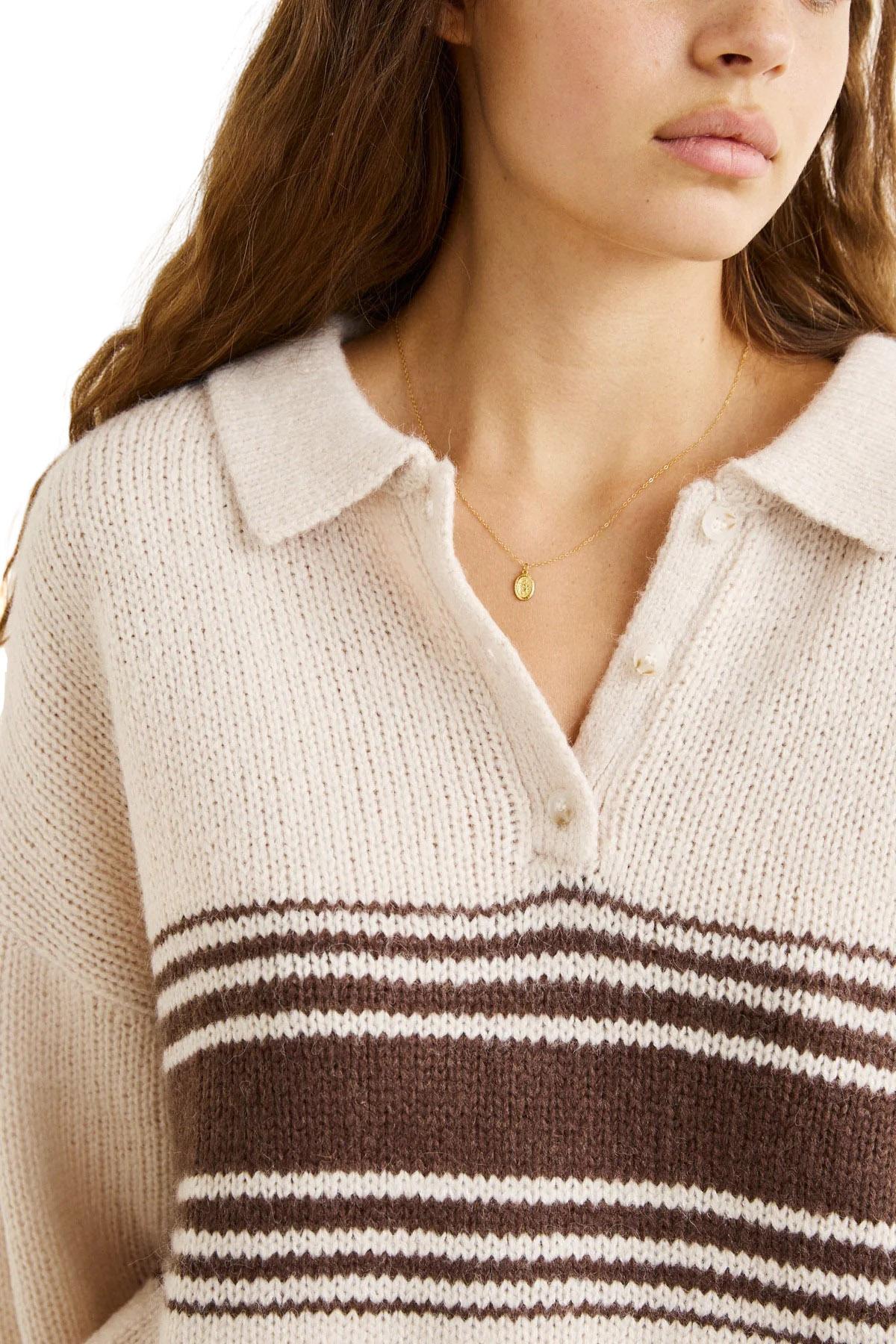 Numéro de l'image de la galerie de produits 4 pour le produit Chandail à col en tricot Strata - Femme