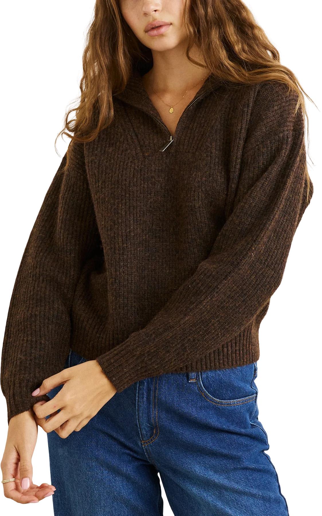 Product gallery image number 5 for product Quincy ¼ Zip Collared Knit Sweater - Women's