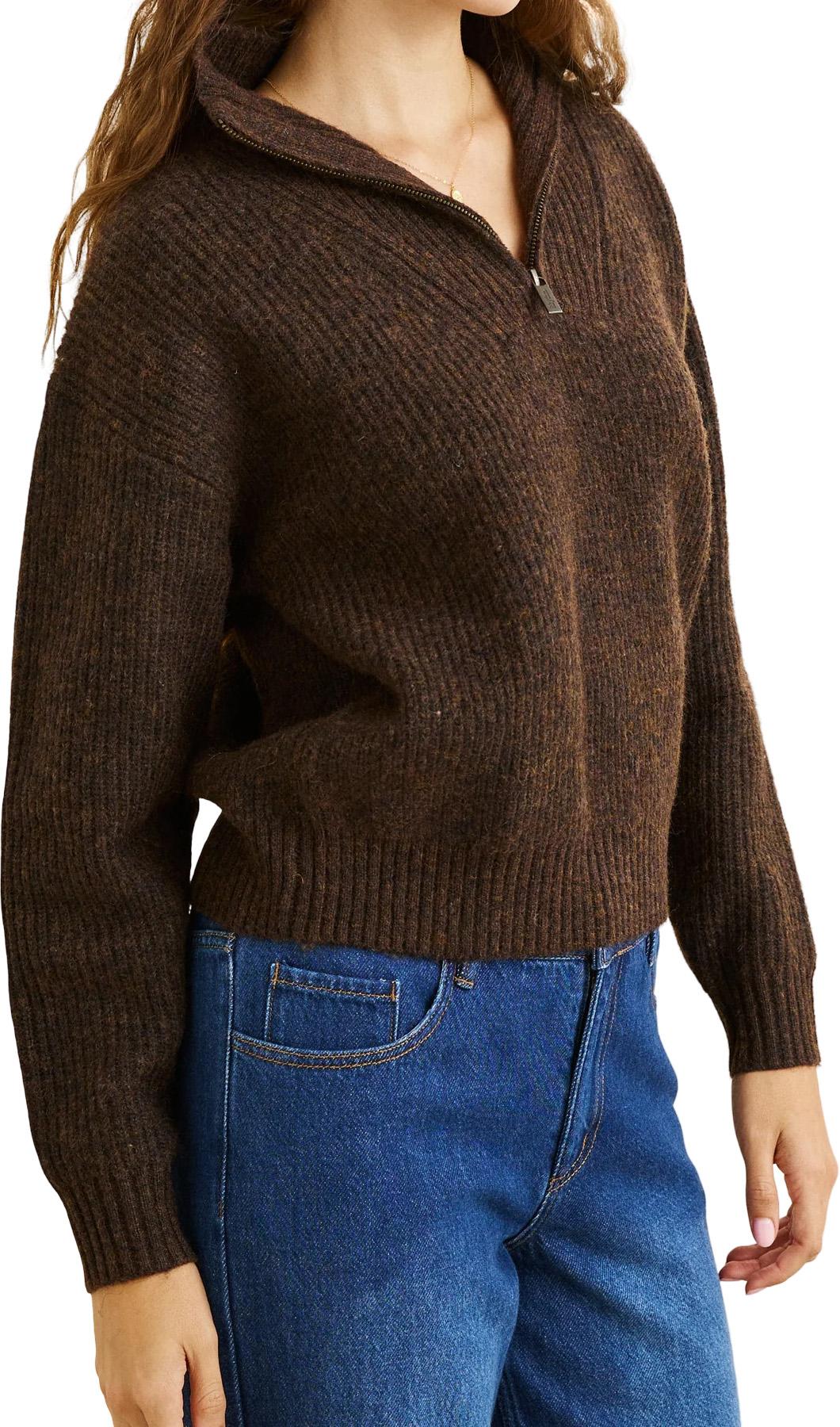 Product gallery image number 3 for product Quincy ¼ Zip Collared Knit Sweater - Women's