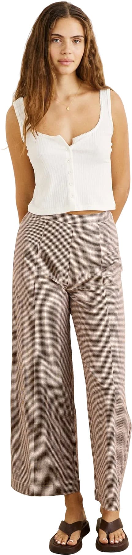 Product gallery image number 3 for product London Check Wide Leg Pant - Women's