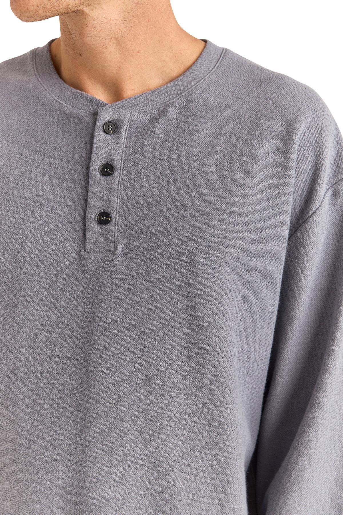 Product gallery image number 4 for product Vintage Terry Long Sleeve Henley Shirt - Men's