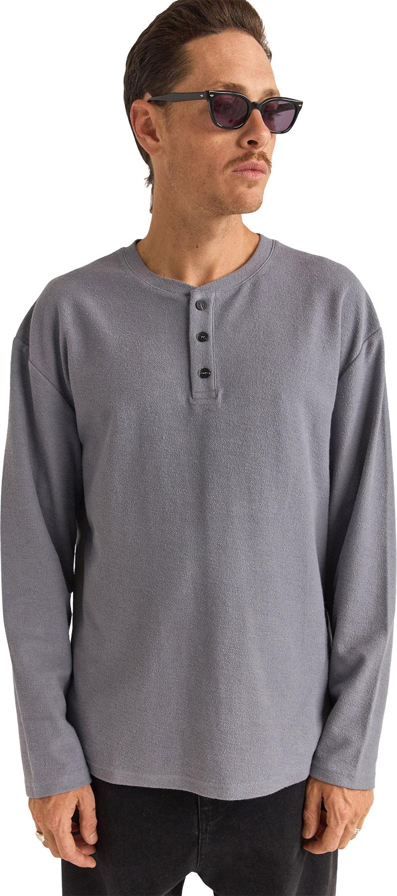 Product gallery image number 2 for product Vintage Terry Long Sleeve Henley Shirt - Men's