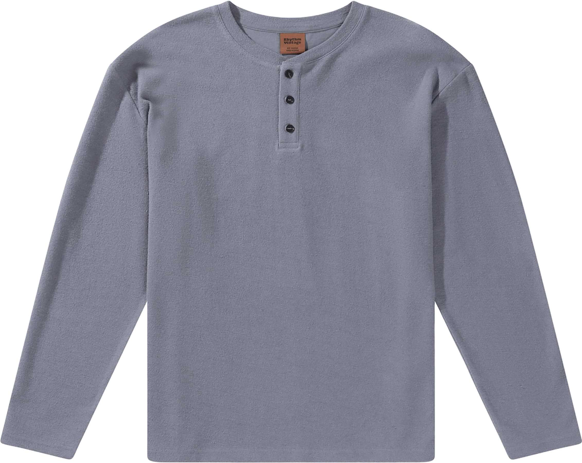 Image de produit pour Vintage Terry Long Sleeve Henley Shirt - Men's