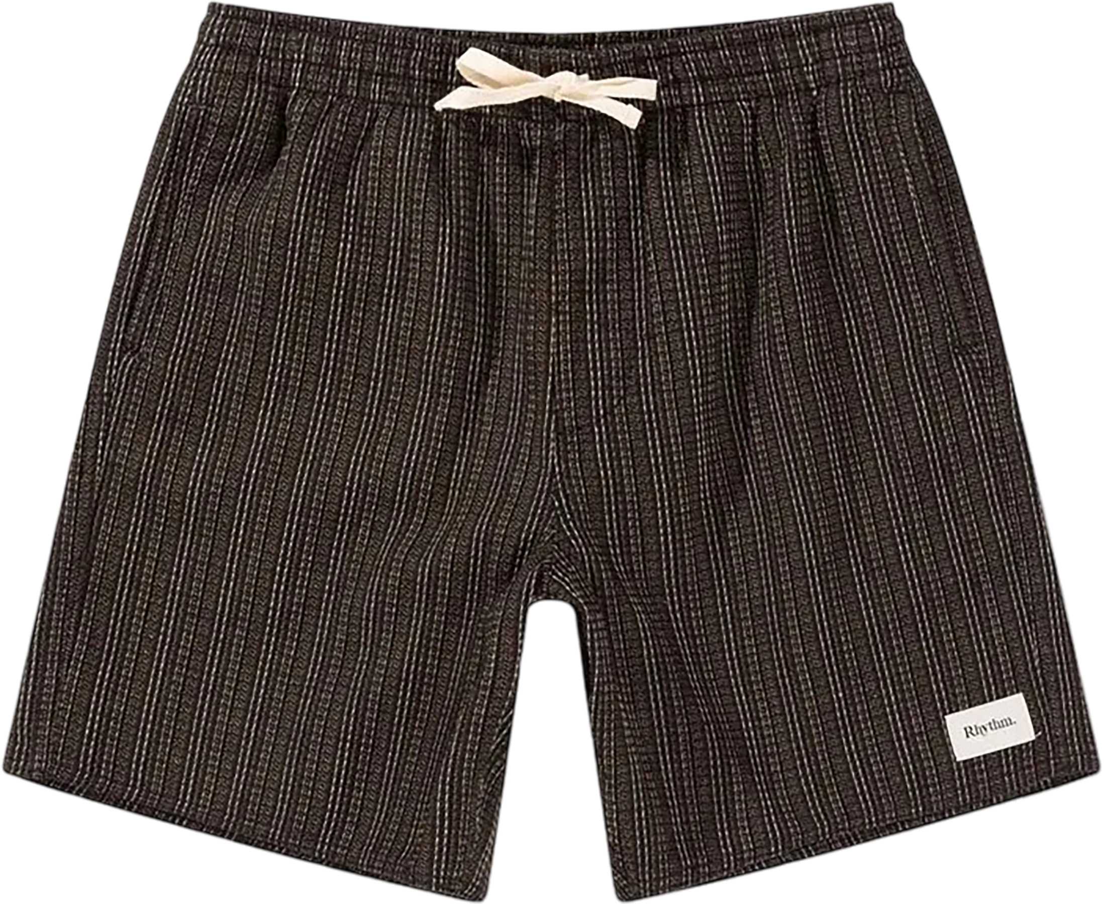 Image de produit pour Short jam en lin jacquard rayé - Homme