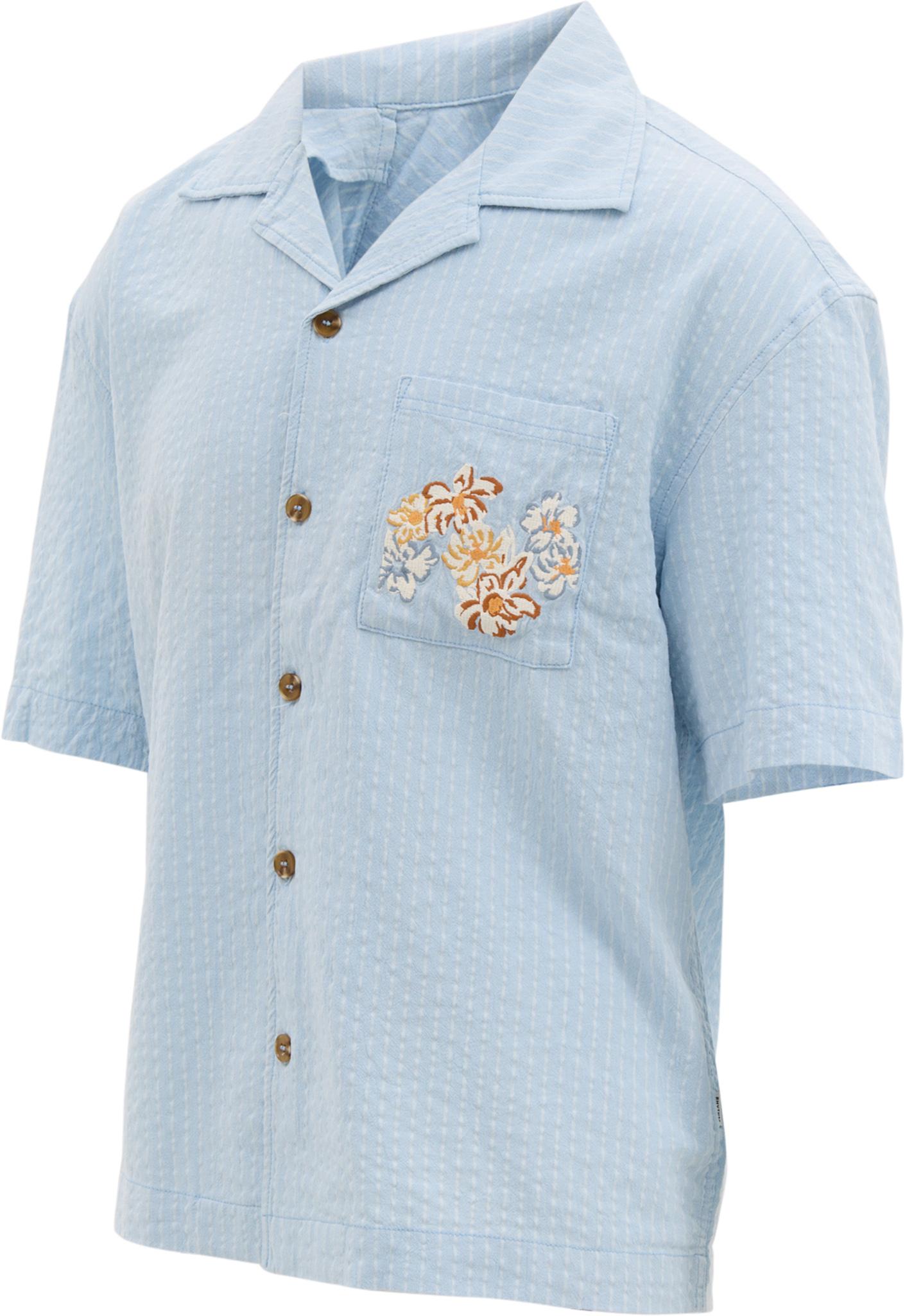 Numéro de l'image de la galerie de produits 3 pour le produit Chemise à manches courtes texturée fleurie décontractée - Homme