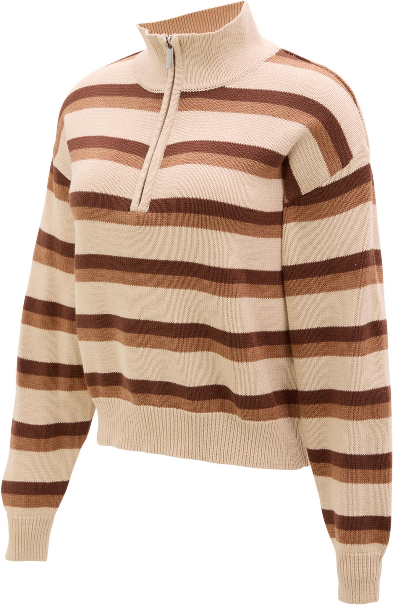 Image de produit pour Chandail rayé à glissière 1/4 Isla - Femme