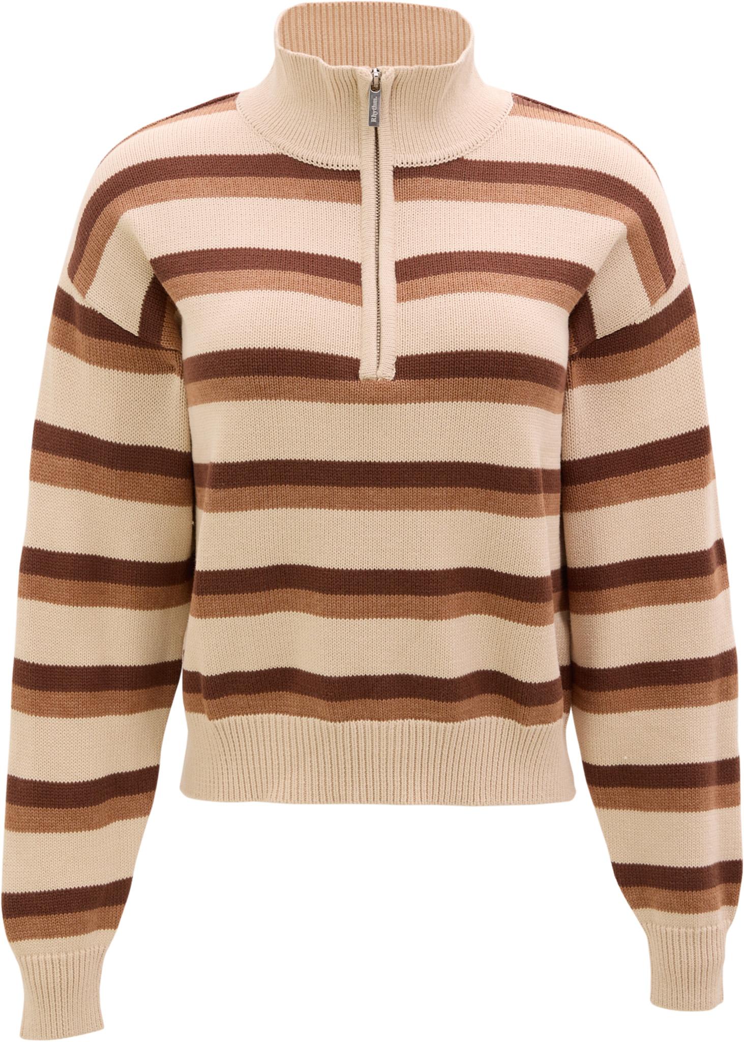 Product gallery image number 1 for product Chandail rayé à glissière 1/4 Isla - Femme