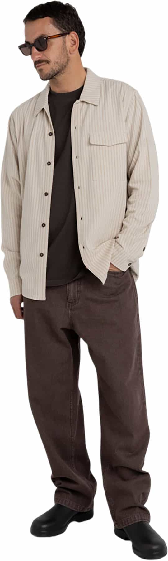 Image de produit pour Chemise à manches longues à motif chevron - Homme