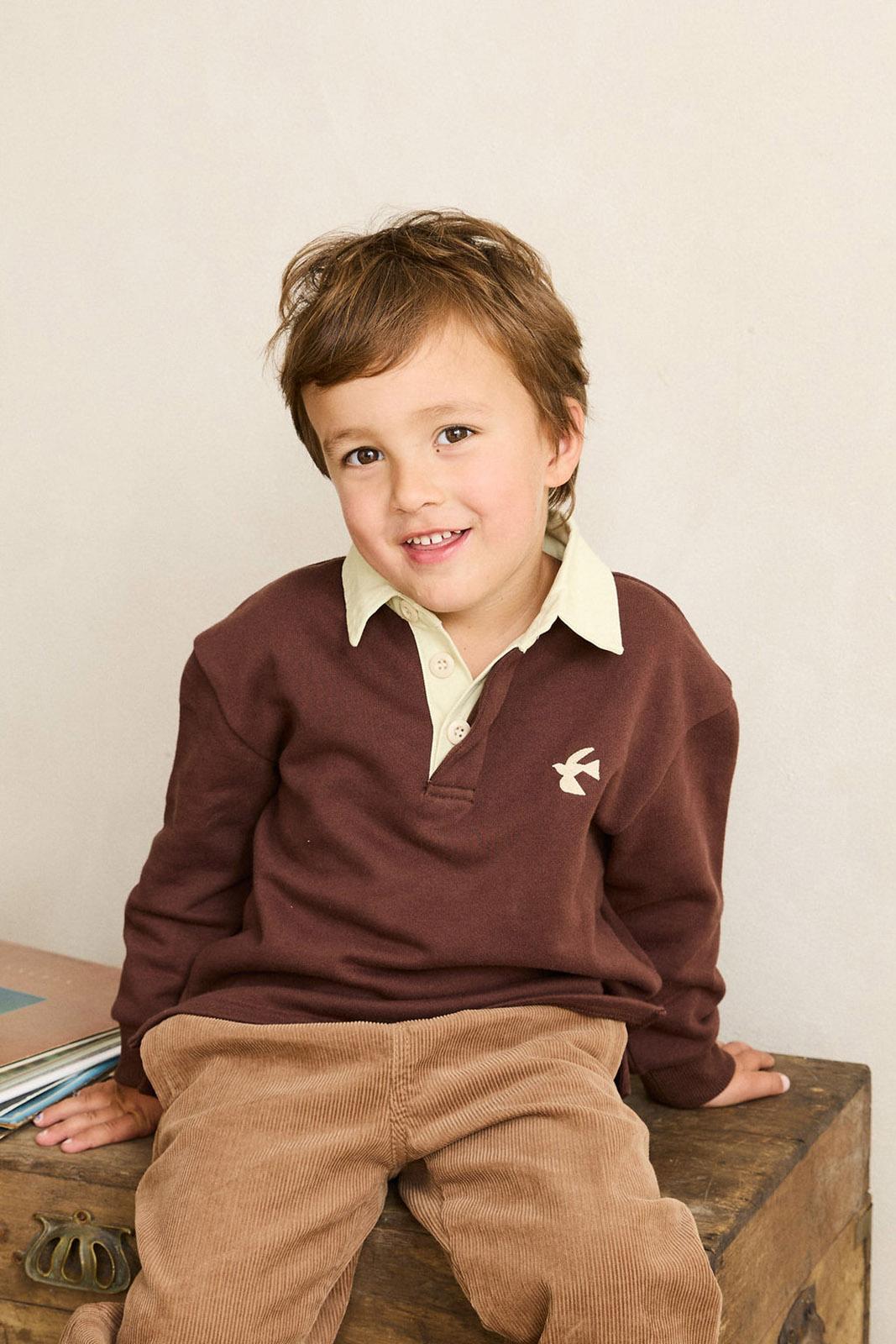 Product gallery image number 3 for product Dreamin Long Sleeve Rugby Polo - Kids