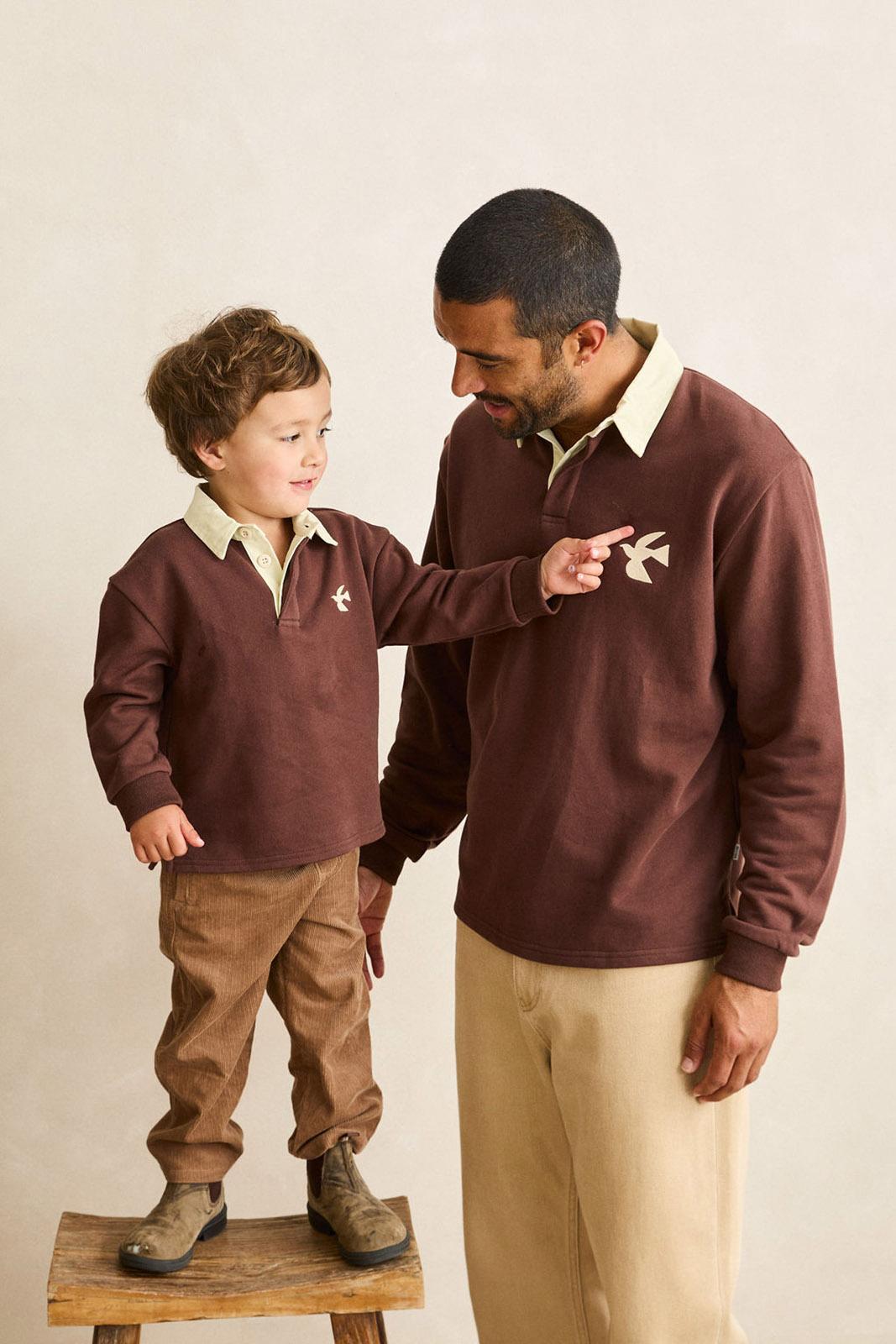 Product image for Dreamin Long Sleeve Rugby Polo - Kids