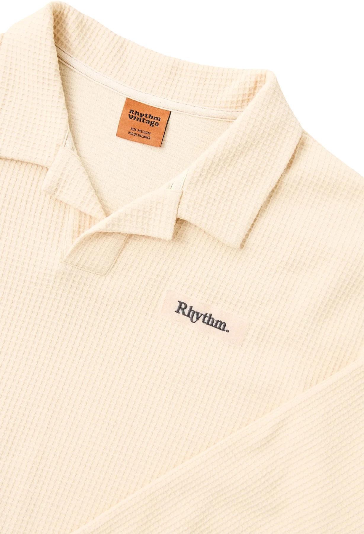 Product gallery image number 5 for product Waffle Knit Long Sleeve Rugby Polo - Men's