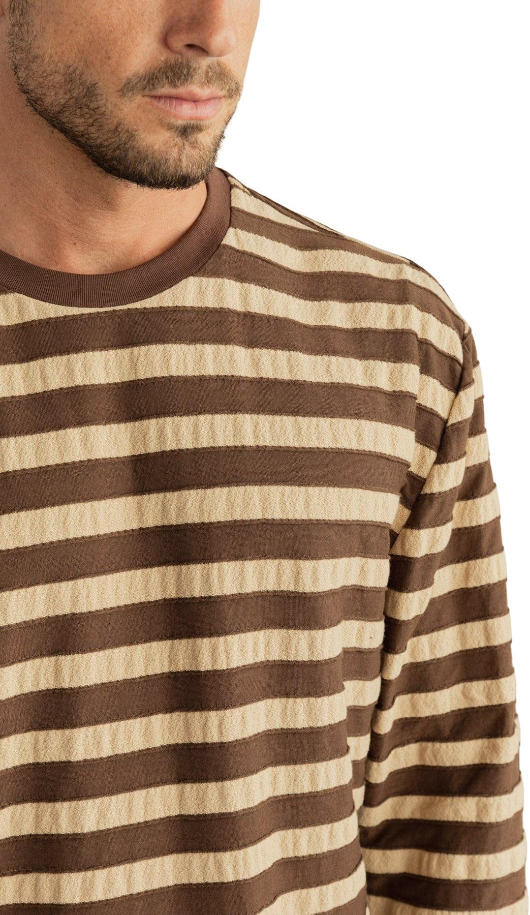 Product gallery image number 2 for product Textured Stripe Long-Sleeve T-Shirt - Men’s