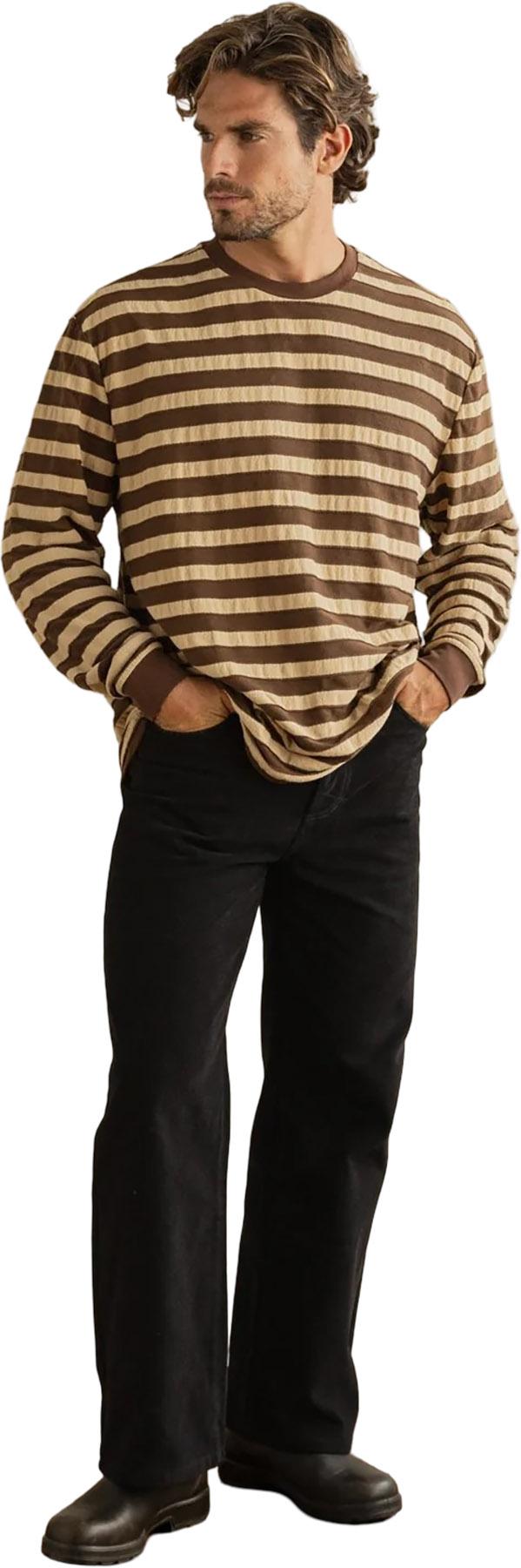 Product gallery image number 3 for product Textured Stripe Long-Sleeve T-Shirt - Men’s
