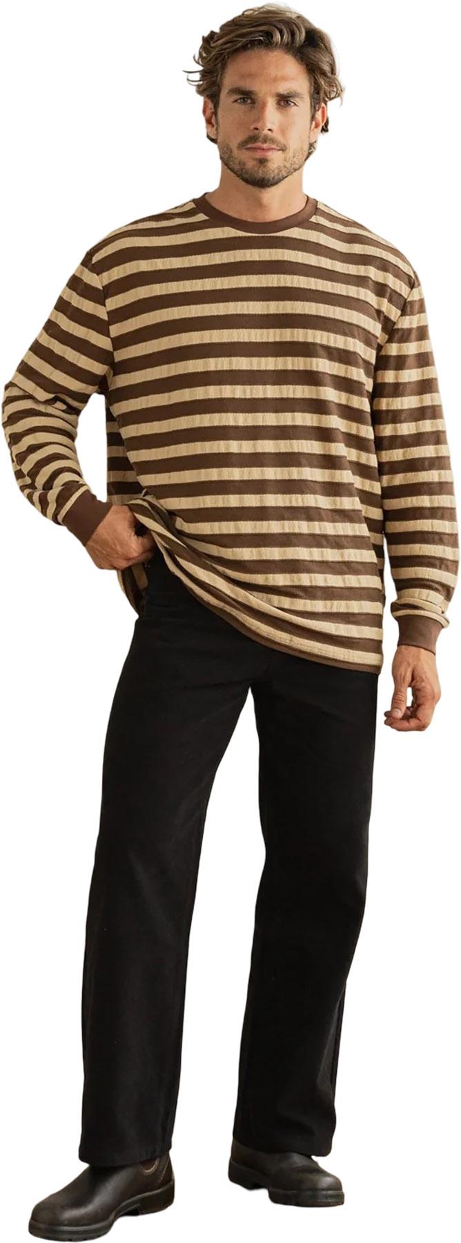 Product gallery image number 4 for product Textured Stripe Long-Sleeve T-Shirt - Men’s