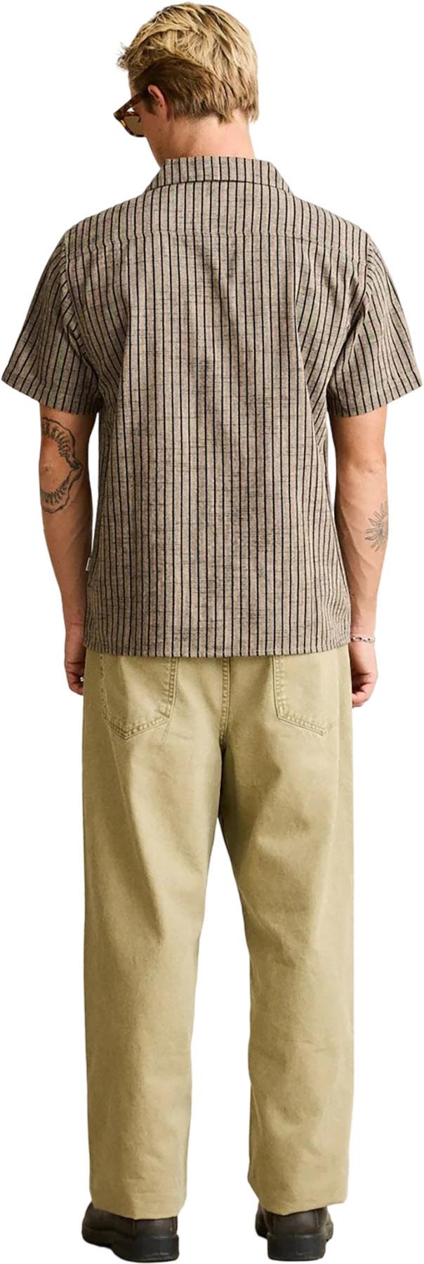 Product gallery image number 2 for product Chemise à manches courtes texturée à motif de rayures - Homme