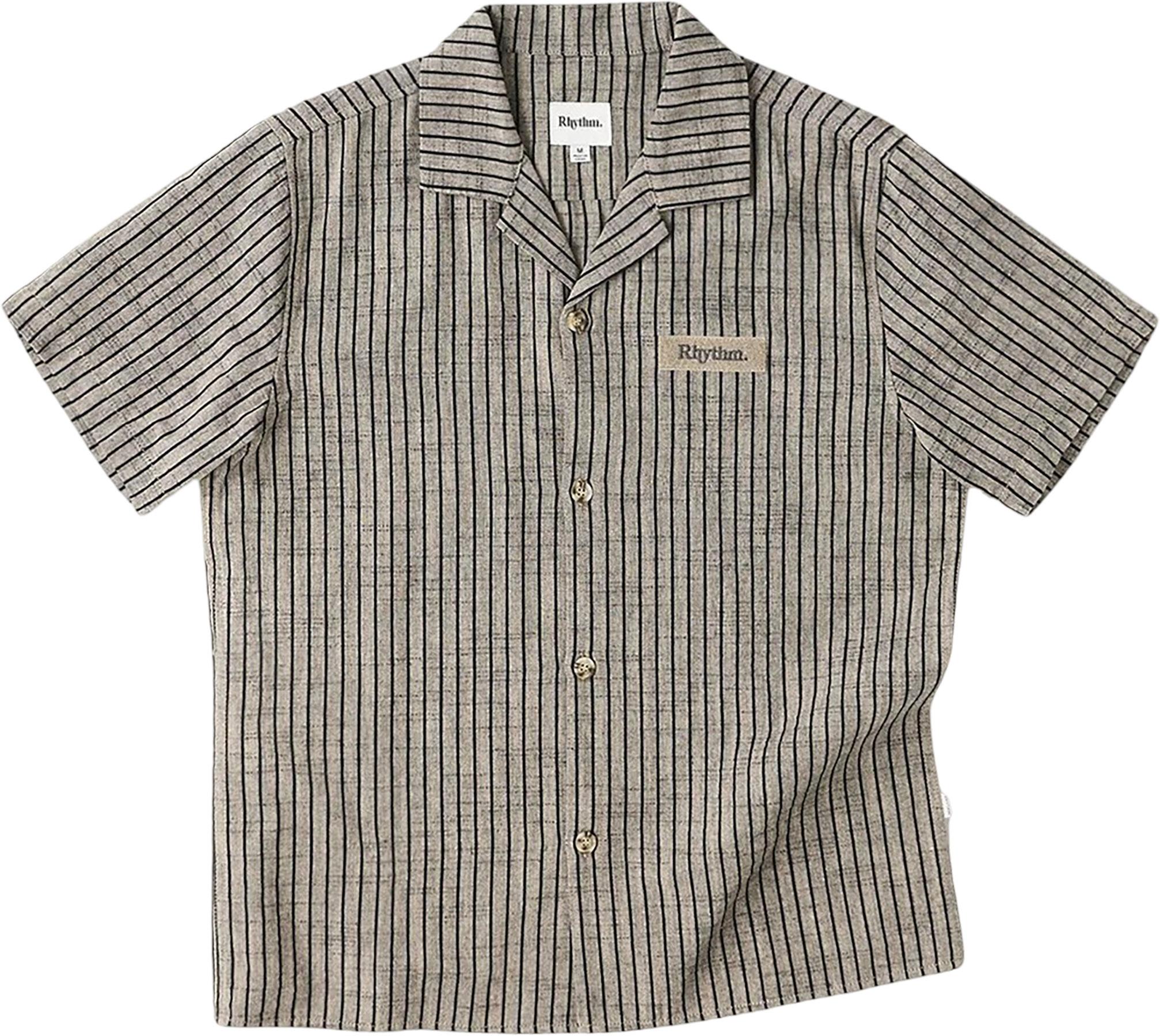 Product image for Chemise à manches courtes texturée à motif de rayures - Homme