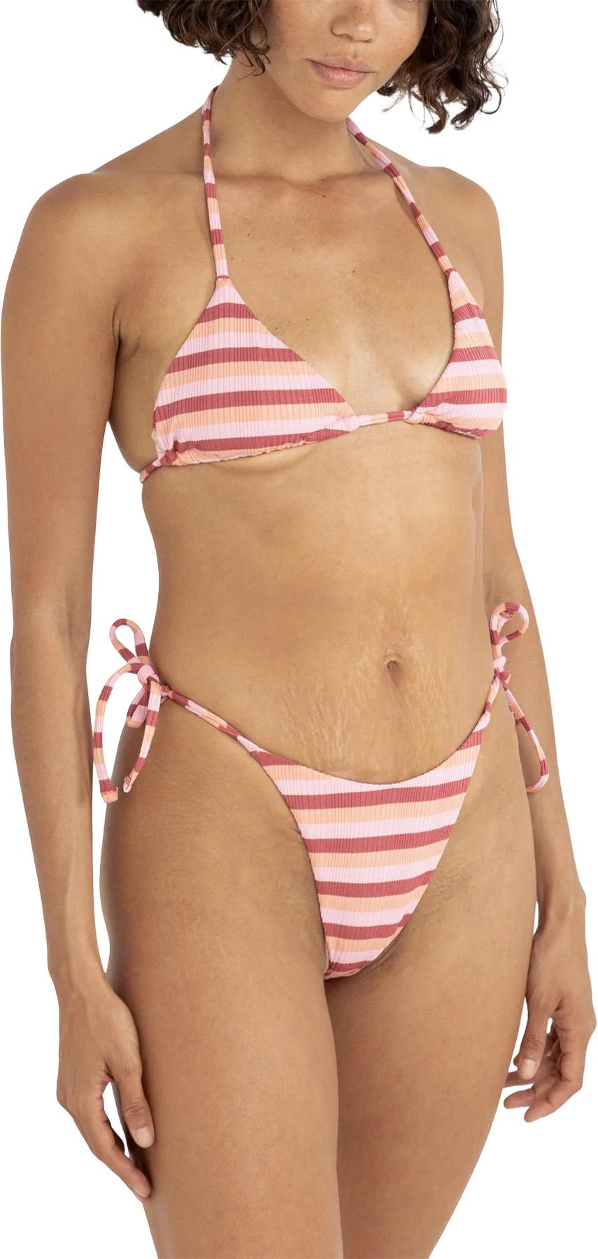 Product gallery image number 3 for product Ibiza Stripe Rib Tie-Side High-Cut Bikini Bottom - Women's