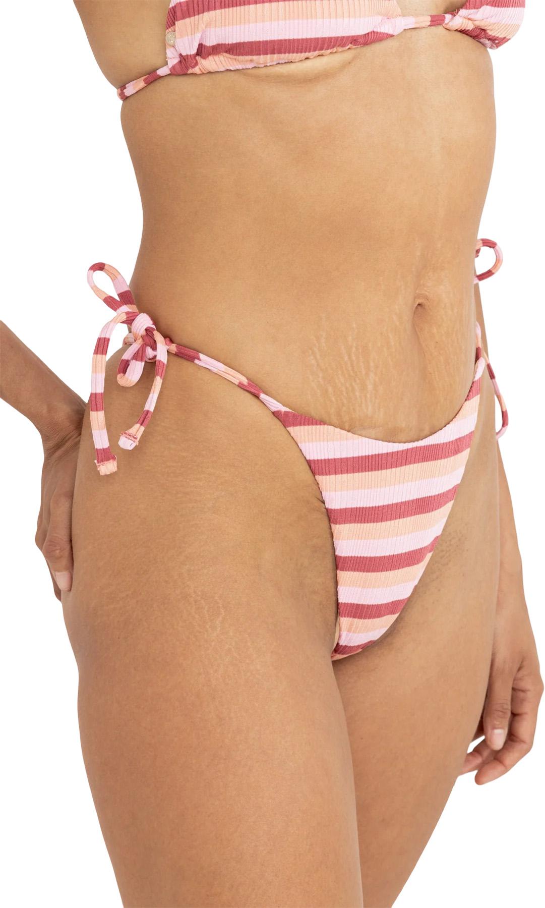Product gallery image number 4 for product Ibiza Stripe Rib Tie-Side High-Cut Bikini Bottom - Women's