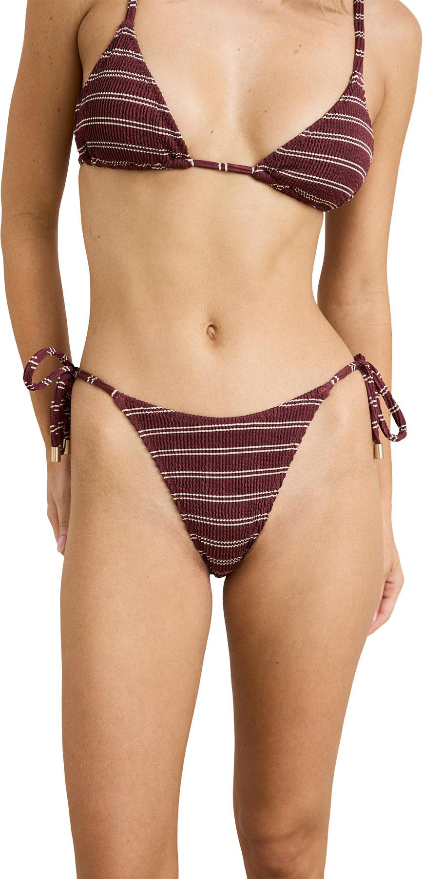 Product gallery image number 4 for product Sol Stripe Tie Side Hi Cut Bikini Bottom - Women's
